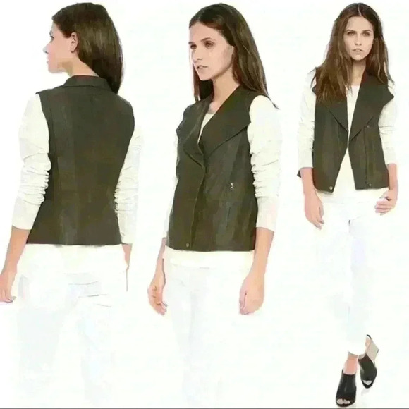 Vince Brown  Leather Vest, Size M - Picture 1 of 12